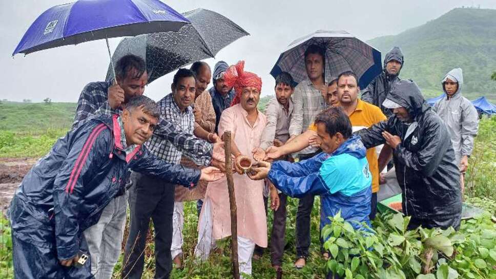 गिरवर माता जी पहाडी वन परिक्षेत्र शिवगढ हार्टफुलनेस में 108 वृक्ष मित्रों के द्वारा 108 त्रिवेणी (बरगद, पीपल, नीम) का रोपण