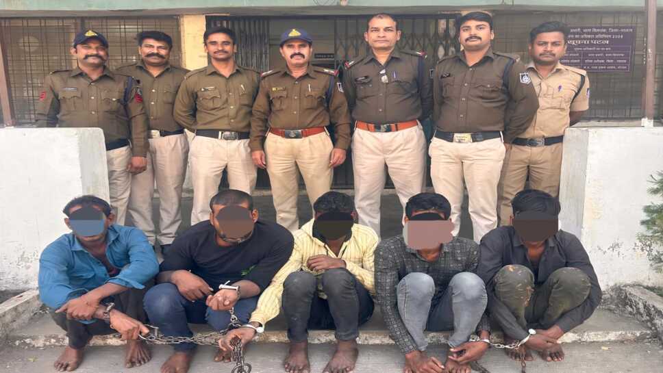 रतलाम / ट्रांसफार्मर से ऑयल चोरी करने वाली गैंग को पुलिस ने किया गिरफ्तार, 06 आरोपी गिरफ्तार, 75 लीटर जहरीली शराब, 40 लीटर ट्रांसफार्मर ऑयल, एक टवेरा वाहन जप्त