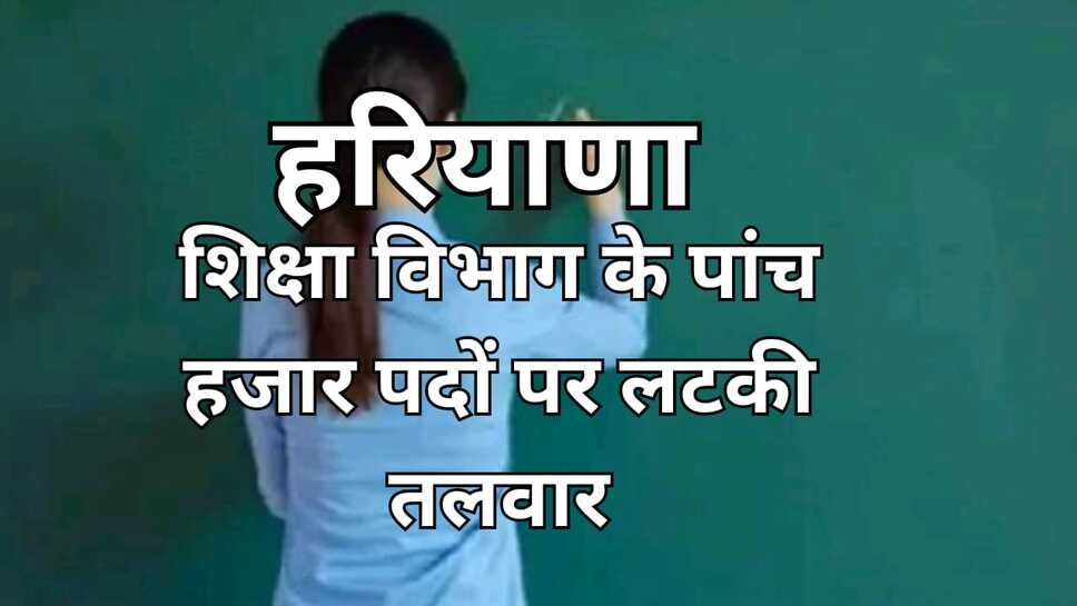 बेरोजगारी : ​शिक्षा विभाग के पांच हजार पदों पर लटकी तलवार--गैर ​शिक्षा कर्मचारियों की संख्या को किया जाएगा कम
