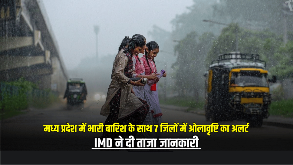MP Heavy Rain Alert : मध्य प्रदेश में भारी बारिश के साथ 7 जिलों में ओलावृष्टि का अलर्ट, IMD ने दी ताजा जानकारी