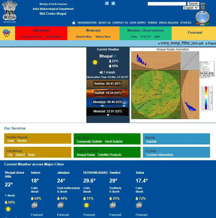 MP Weather: मध्यप्रदेश में आज फिर बदलेगा मौसम का मिजाज, इन जिलों में छाएंगे बादल होगी झमाझम बारिश