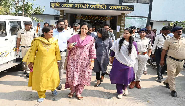 कलेक्टर श्रीमती मिशा सिंह ने रतलाम मण्डी का निरीक्षण किया