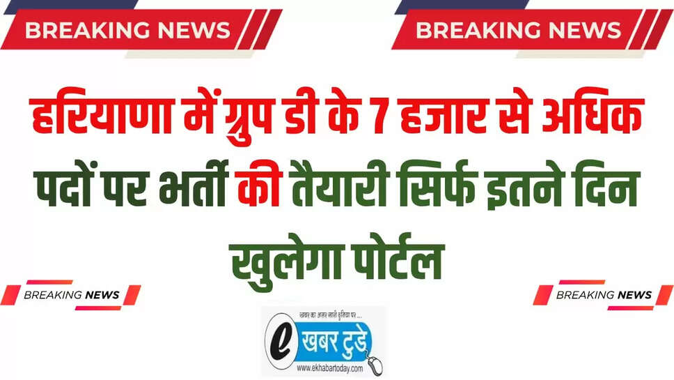 ग्रुप डी के 7 हजार से अधिक पदों पर भर्ती