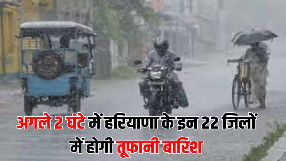 अगले 2 घंटे में हरियाणा के इन 22 जिलों में होगी तूफानी बारिश