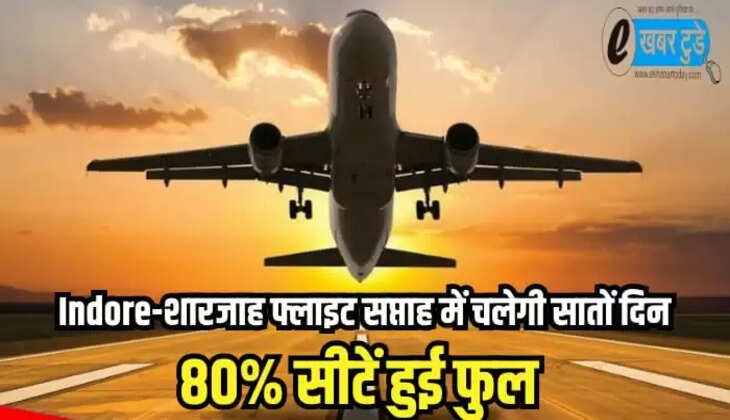 Indore-शारजाह फ्लाइट सप्ताह