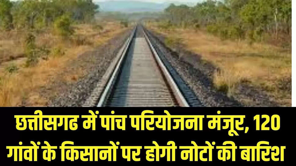 Project Approval :  छत्तीसगढ में पांच परियोजना मंजूर, 120 गांवों के किसानों पर होगी नोटों की बारिश 