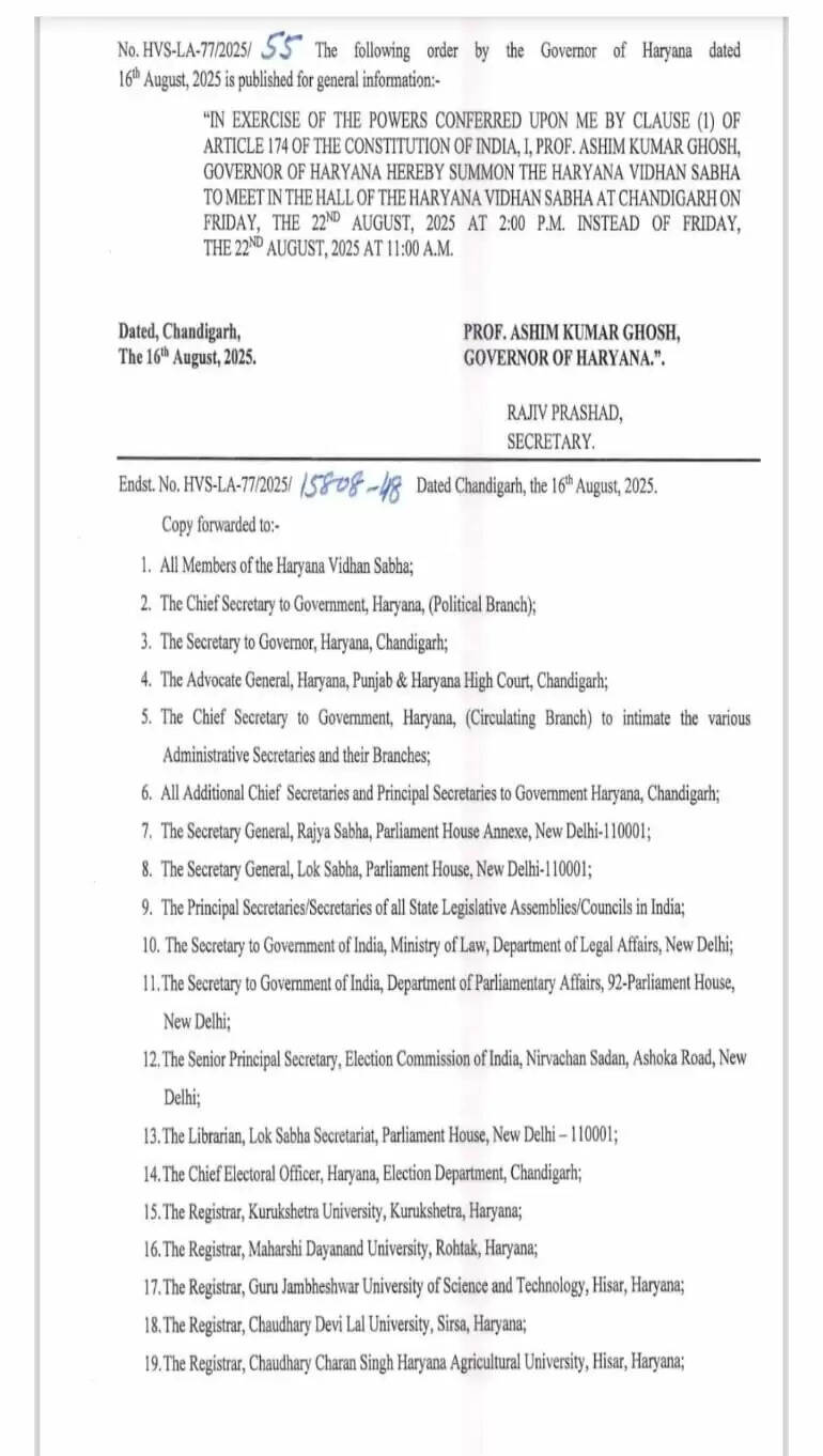 Haryana assembly session 