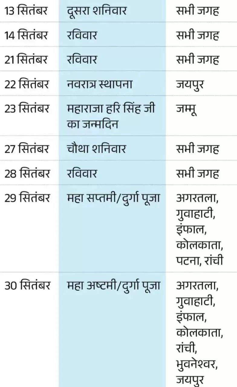 bank holidy list 2