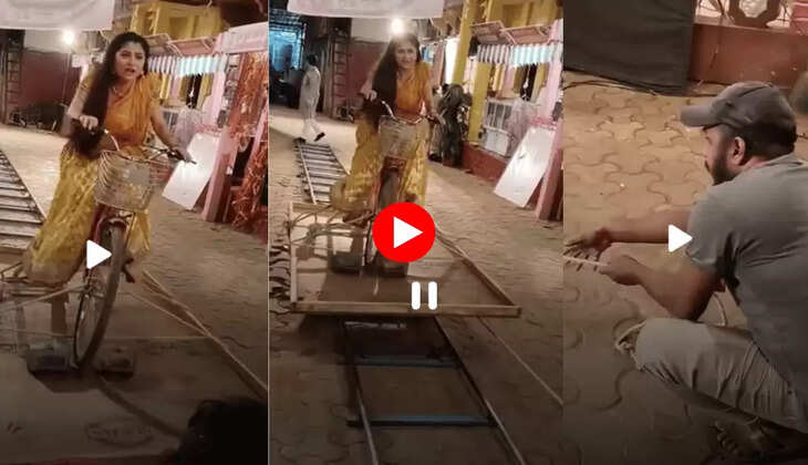 फिल्मों और टीवी शोज में हीरोइन इस तरीके से चलाती है साइकिल