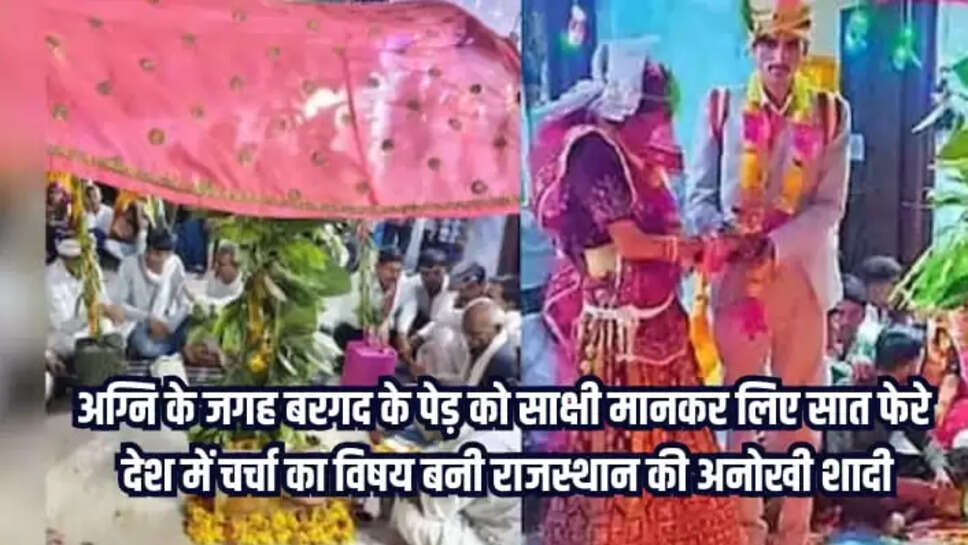  बरगद के पेड़ को साक्षी मानकर दूल्हा-दुल्हन ने लिए 7 फेरे