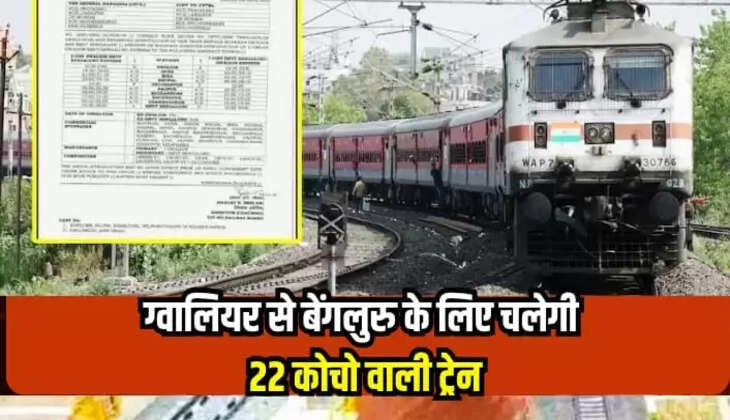  ग्वालियर- बैंगलोर ट्रेन