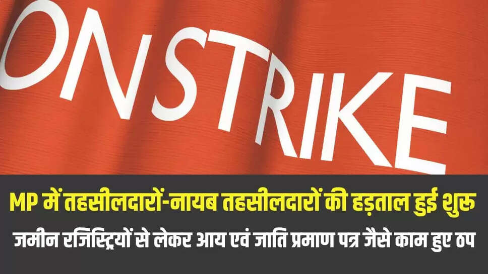 तहसीलदारों-नायब तहसीलदारों की हड़ताल हुई शुरू