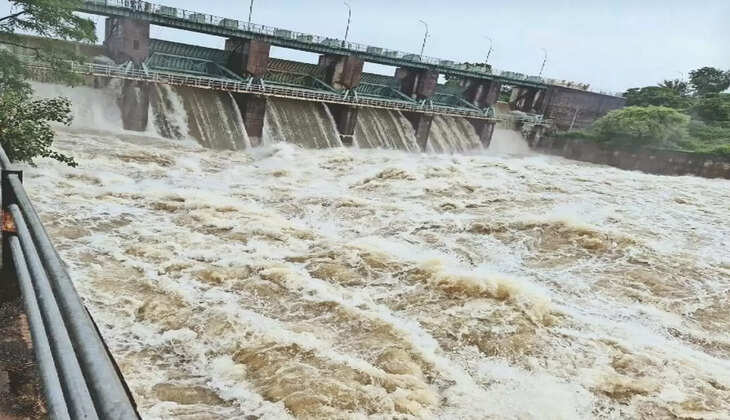  ढोलावाड बांध के दूसरी बार खुले गेट