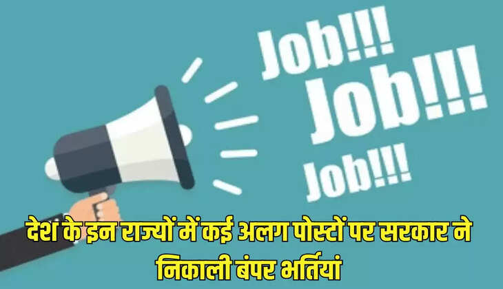 देश के इन राज्यों में कई अलग पोस्टों पर सरकार ने निकाली बंपर भर्तियां