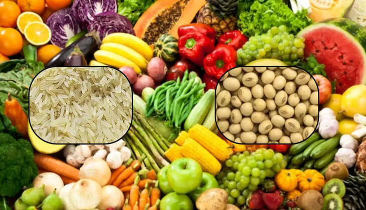 चावल, सोयाबीन और सब्जियों के भाव