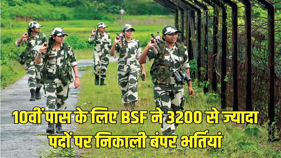 10वीं पास के लिए BSF ने 3200 से ज्यादा पदों पर निकाली बंपर भर्तियां