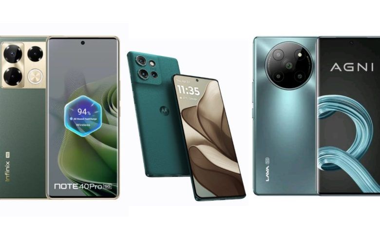 Motorola, realme, Lava, and infinix.